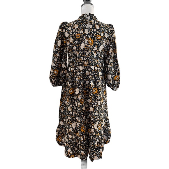 Target Universal Thread Floral High Neck Prairie Dress Women’s SZ S Blue Print - Picture 7 of 10